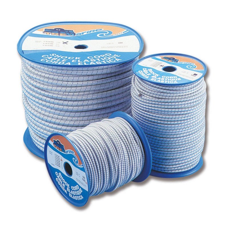 TREM CIMA ELASTICA BIANCA SEGNALE BLU NAVY MARINA 1MT