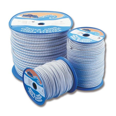 TREM CIMA ELASTICA BIANCA SEGNALE BLU NAVY MARINA 1MT