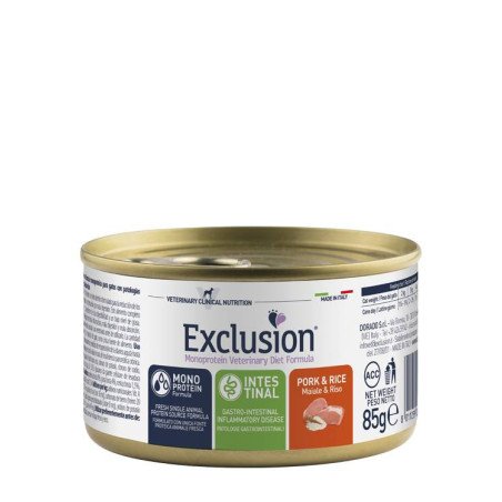EXCLUSION DIET CAT INTESTINAL MAIALE E RISO 85GR