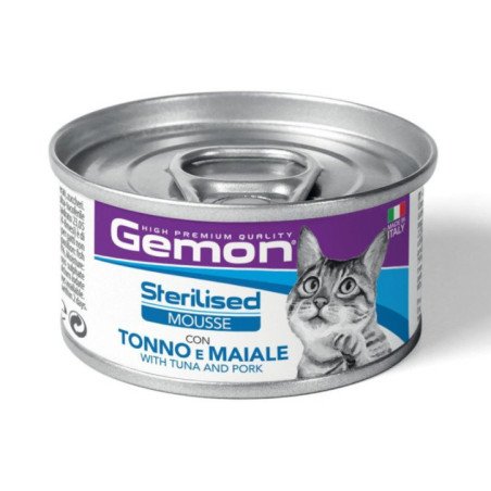 GEMON MOUSEE TONNO E MAIALE PER GATTI STERILIZZATI 85GR