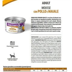GEMON MOUSSE POLLO E MAIALE PER GATTI 85GR