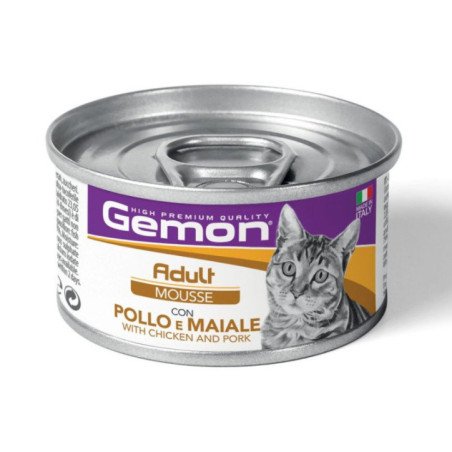 GEMON MOUSSE POLLO E MAIALE PER GATTI 85GR