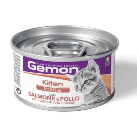 GEMON MOUSSE SALMONE E POLLO KITTEN PER GATTINI 85GR