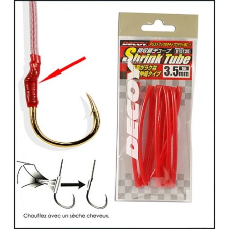 DECOY T-3 TUBICINO SHRINK TERMORESTRIGENTE ROSSO 1 METRO