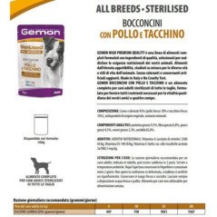 GEMON POLLO E TACCHINO STERILIZZATI BOCCONCINI BUSTINE CANE