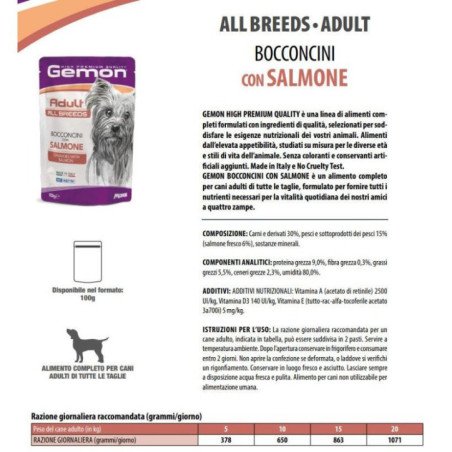 GEMON SALMONE BOCCONCINI BUSTINE CANE 100gr