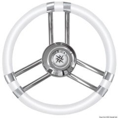 OSCULATI VOLANTE C BIANCO IN ACCIAIO INOX 350MM