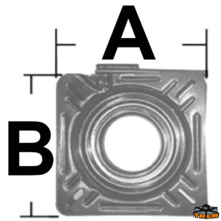 TREM BASE GIREVOLE FRIZIONATA ACCIAIO INOX 175X175