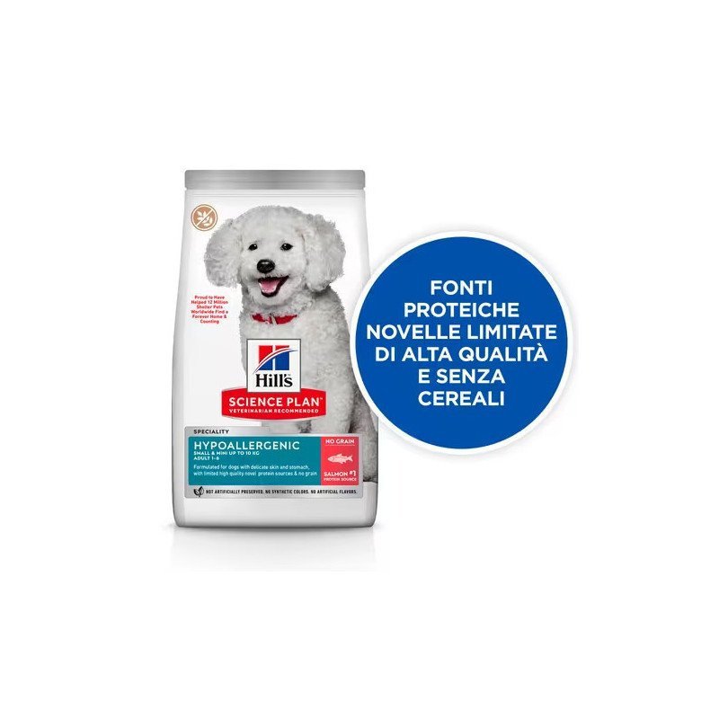 HILL'S SCIENZE PLAN HYPOALLERGENIC ADULT SMALL MINI SALMONE 1,5KG