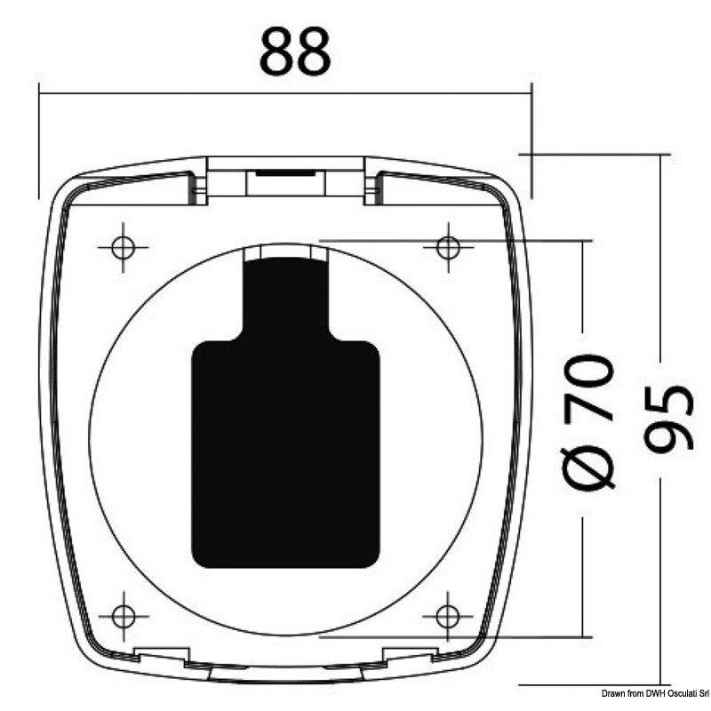 OSCULATI BOX E COPERCHIO NEW EDGE FORO TRASVERSALE