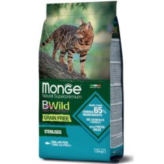 MONGE BWILD CROCCANTINI GATTO STERILIZZATO AL TONNO 1.5KG