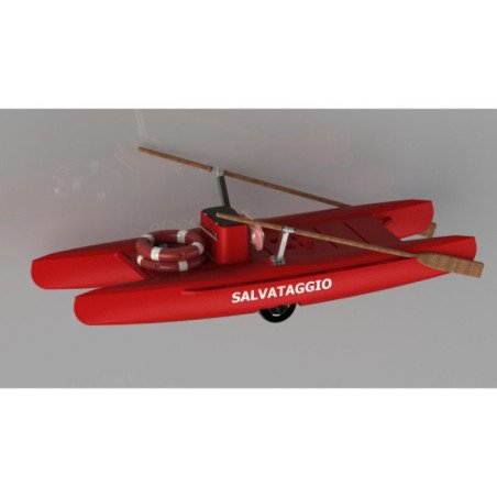 AQUABLUE PATTINO DI SALVATAGGIO IN POLIETILENE ROSSO