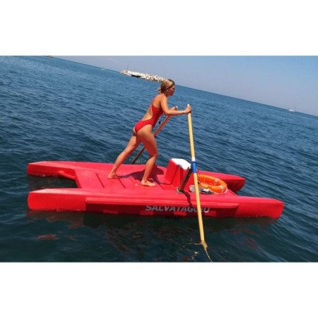 AQUABLUE PATTINO DI SALVATAGGIO IN POLIETILENE ROSSO