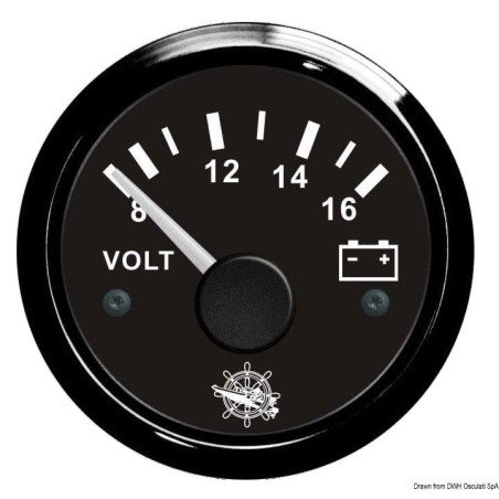 VOLTOMETRO 8-16 V NERO NERO