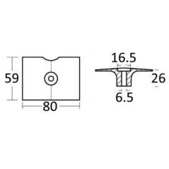 OSCULATI ANODO ZINCO PER YAMAHA MARINER 8/30 HP