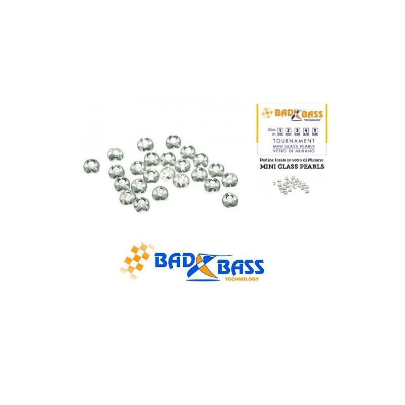 BAD BASS PERLINE IN VETRO DI MURANO TRASPARENTI