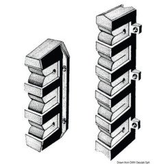 OSCULATI SUPPORTO PORTACANNE 3 POSTI 198X62MM