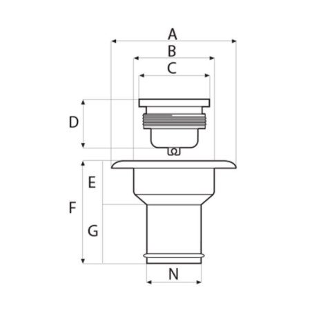 LALIZAS TAPPO IMBARCO ACQUA CON SPORTELLO Ø38 BIANCO