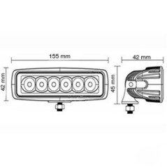 TREM PROIETTORE IMPERMEABILE 6 LED 3WT IP67