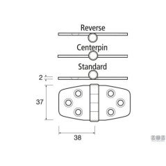 MTM CERNIERA A BISQUIT H43 x L76 MM IN ACCIAIO INOX