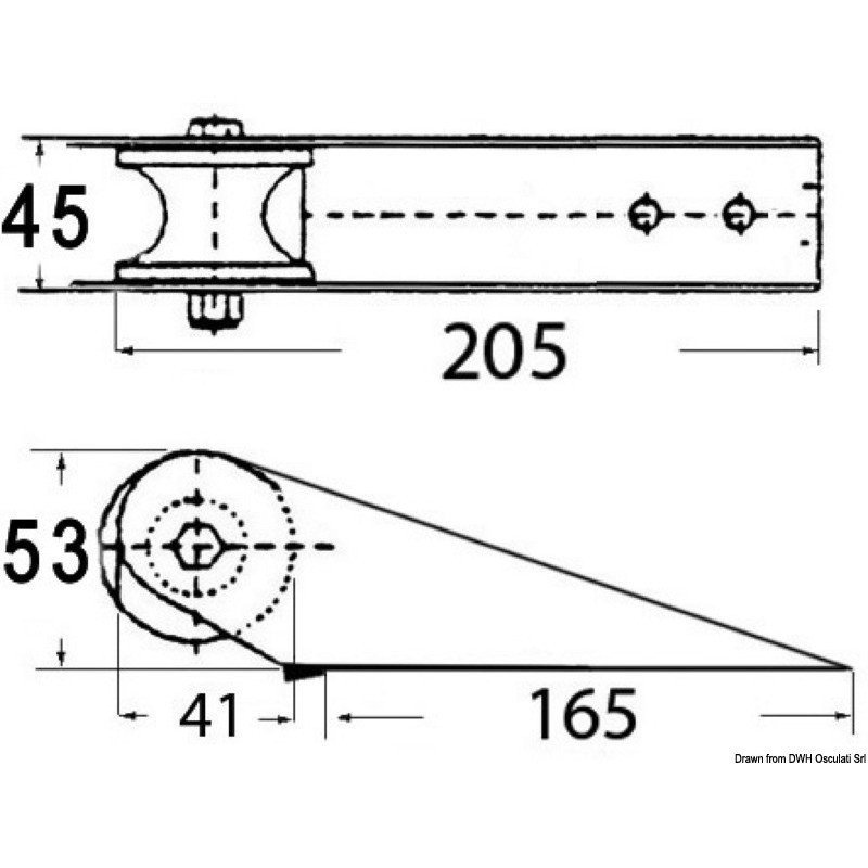 OSCULATI MUSONE INOX PER PICCOLI SCAFI 205mm
