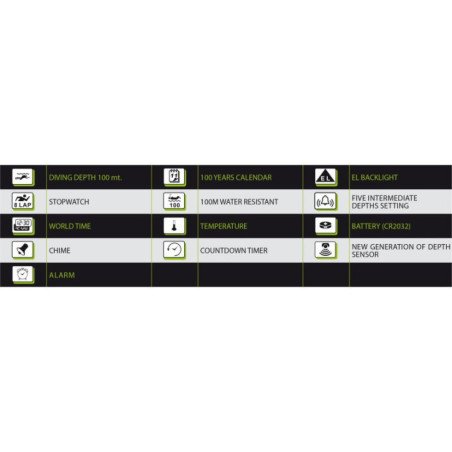 SALVIMAR OROLOGIO FREEDIVE WATCH CON PROFONDIMETRO