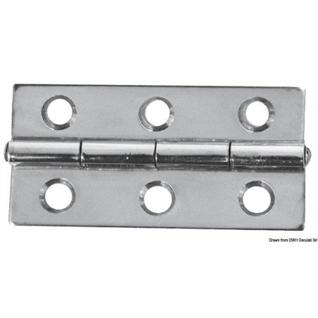 OSCULATI CERNIERA IN ACCIAIO INOX AISI 316 70x40 A SEI FORI