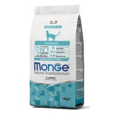 MONGE CROCCANTINI GATTO STERILIZZATO AL MERLUZZO 1.5KG