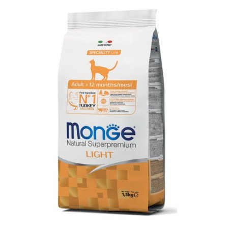 MONGE CROCCANTINI LIGHT GATTO ADULTO TACCHINO 1.5KG