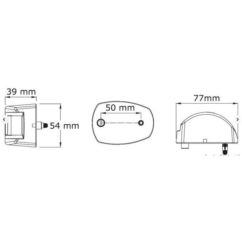 COPPIA DI FANALI DI VIA MOUSE CORPO ABS BIANCO