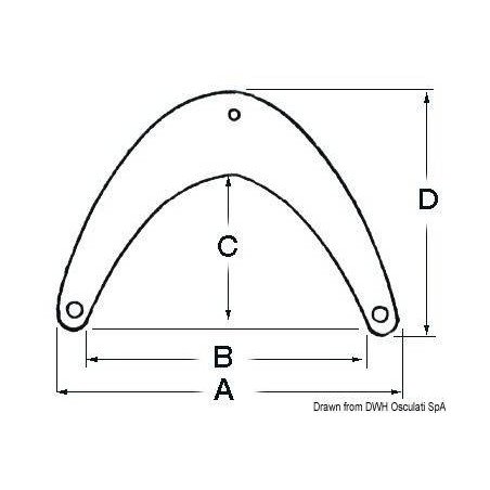 OSCULATI PARABORDO ANGOLARE PRUA IN PVC 55x47CM