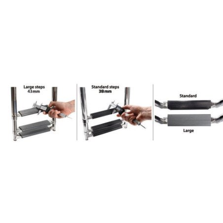 OSCULATI SCALETTA TELESCOPICA PER PLANCETTA CON TUBI OVALI