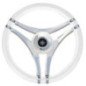 OSCULATI VOLANTE IMPACT BIANCO CON RAZZE ACCIAIO
