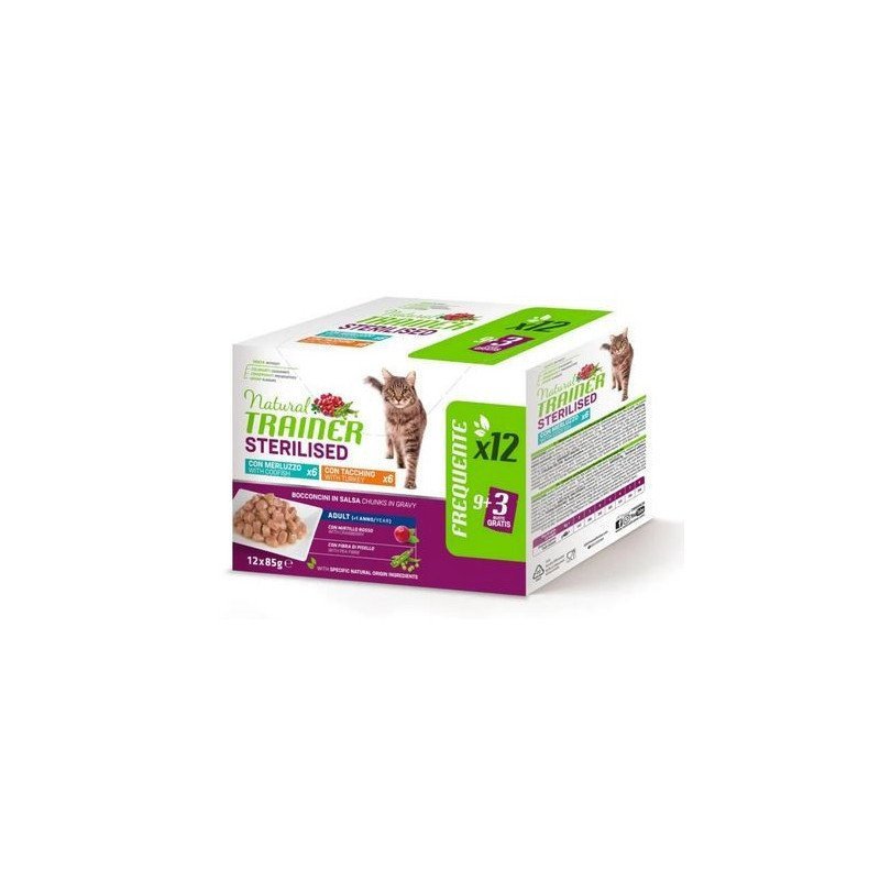 NATURAL TRAINER MULTIPACK STERILIZZATO TACCHINO E MERLUZZO