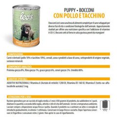 LEO'S POLLO E TACCHINO PUPPY LATTINE BOCCONI PER CUCCIOLI 415GR