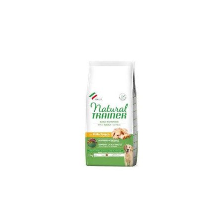 NATURAL TRAINER MAXI ADULT CON POLLO FRESCO E RISO 12KG