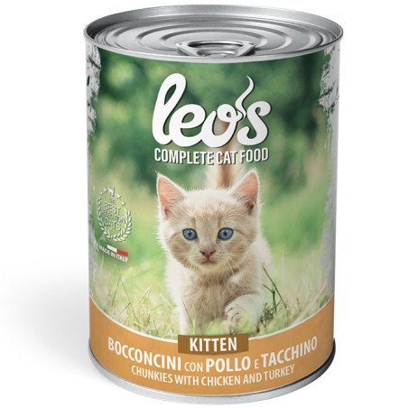 LEO'S POLLO KITTEN LATTINE BOCCONCINI PER GATTINI 415GR