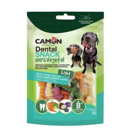 CAMON DENTAL SNACK VEGETALE A FORMA DI COTONOSSO 80GR