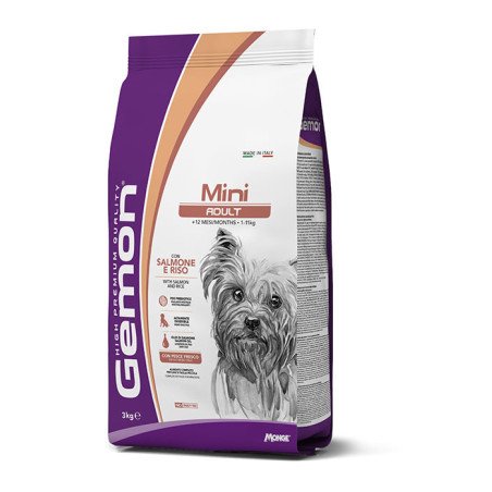 GEMON DOG MINI ADULT SALMONE E RISO 3KG