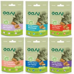 OASY GATTO SNACK BISCOTTI RIPIENI 60GR