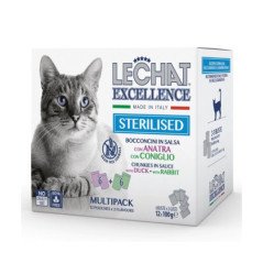LECHAT EXCELLENCE GATTO STERILIZZATO ANATRA E CONIGLIO 12X100GR