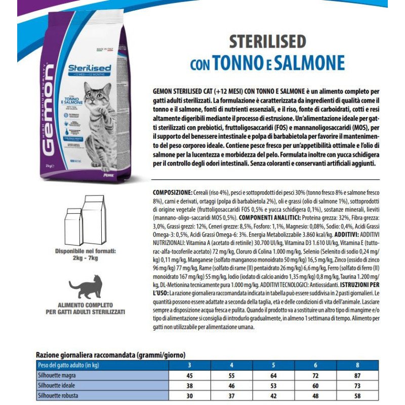 GEMON GATTO TONNO E SALMONE STERILIZZATO