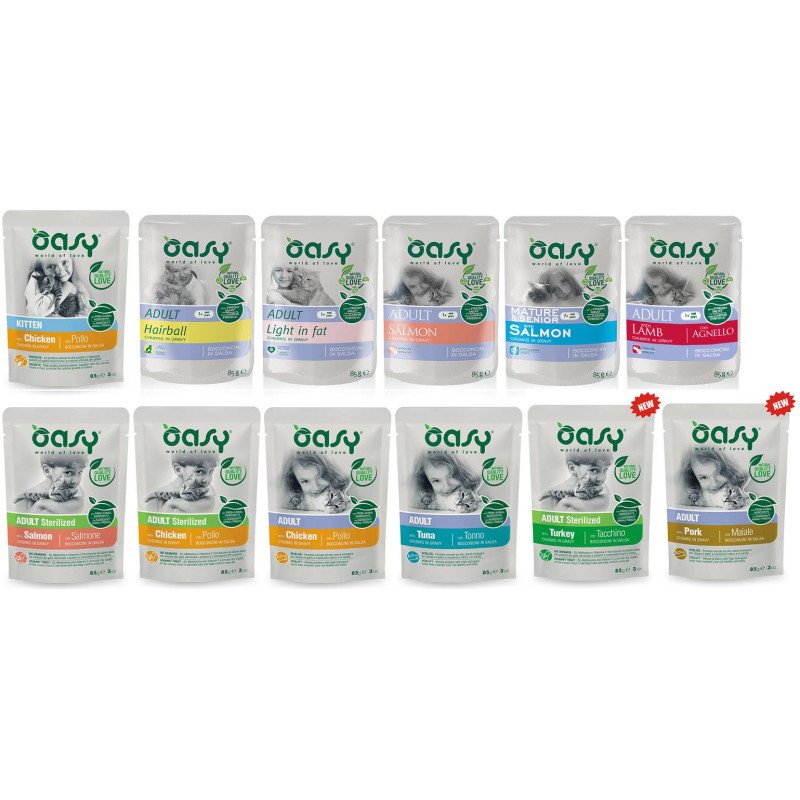 OASY UMIDO GATTO BOCCONCINI IN SALSA 85GR