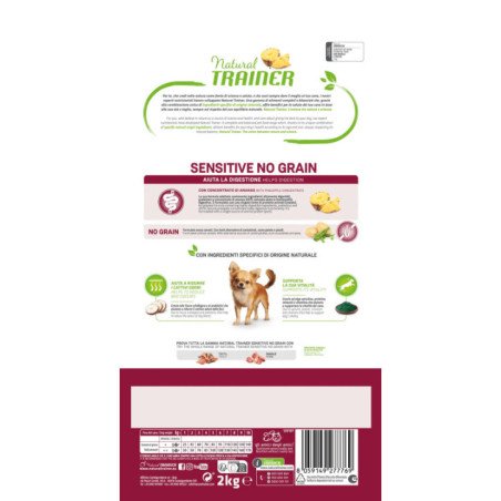 NATURAL TRAINER SENSITIVE ADULT MINI NO GRAIN MAIALE E PATATE