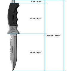 CRESSI SUB COLTELLO BORG 26.5 CM