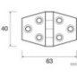 MTM CERNIERA IN PLASTICA RINFORZATA 40x63 MM