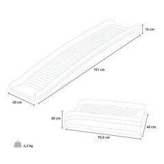 LEOPET RAMPA PER CANI IN PLASTICA PIEGHIEVOLE