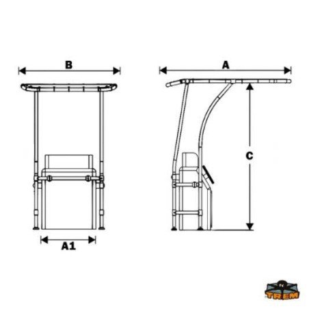 TREM T-TOP IN ALLUMINIO VERNICIATO BIANCO