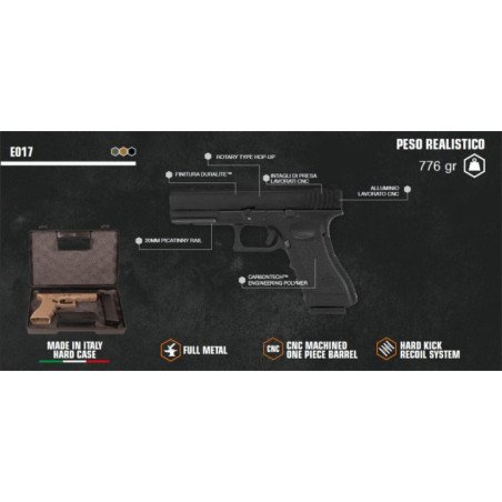 EVOLUTION PISTOLA A GAS E017 POLYMER NERA