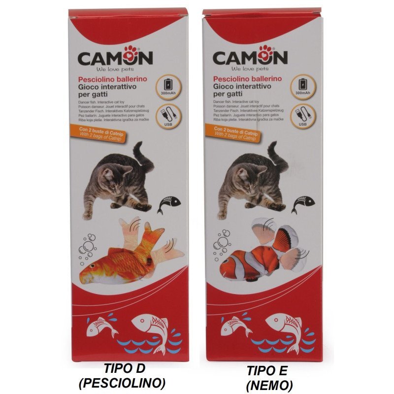 CAMON PESCIOLINO INTERATTIVO BALLERINO PER GATTO